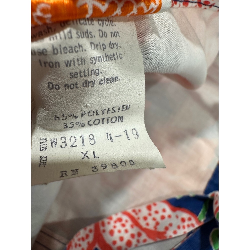 Vintage Lilly Pulitzer The Lilly Floral Wrap Skirt Blue Orange Lily XL W3218 - Picture 5 of 8